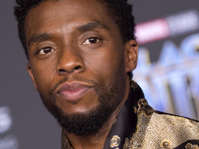 (FILES) In this file photo taken on January 29, 2018 Actor Chadwick Boseman attends the world premiere of Marvel Studiosâ "Black Panther," in Hollywood. - August 28, 2020 Chadwick Boseman died of cancer, he was 43. (Photo by VALERIE MACON / AFP)