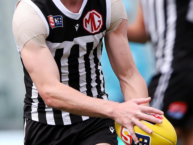 Saturday, 1st April, 2023 - SANFL Showdown. Port Adelaide v Adelaide Crows at the Adelaide Oval. Jake Pasini of Port Adelaide. Picture: Sarah Reed