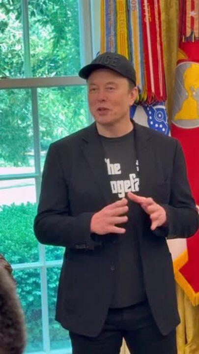 Donald Trump Presents Elon Musk With White House Key