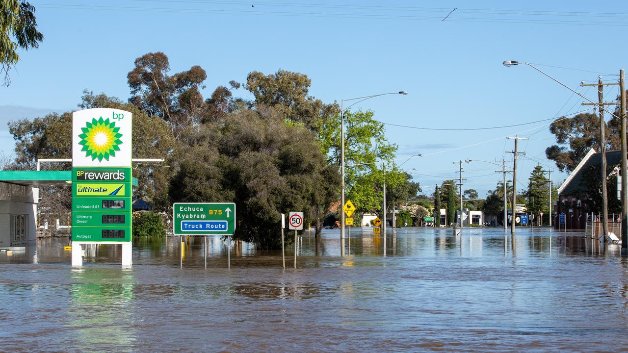 The streets of Rochester under water. Picture: Jason Edwards