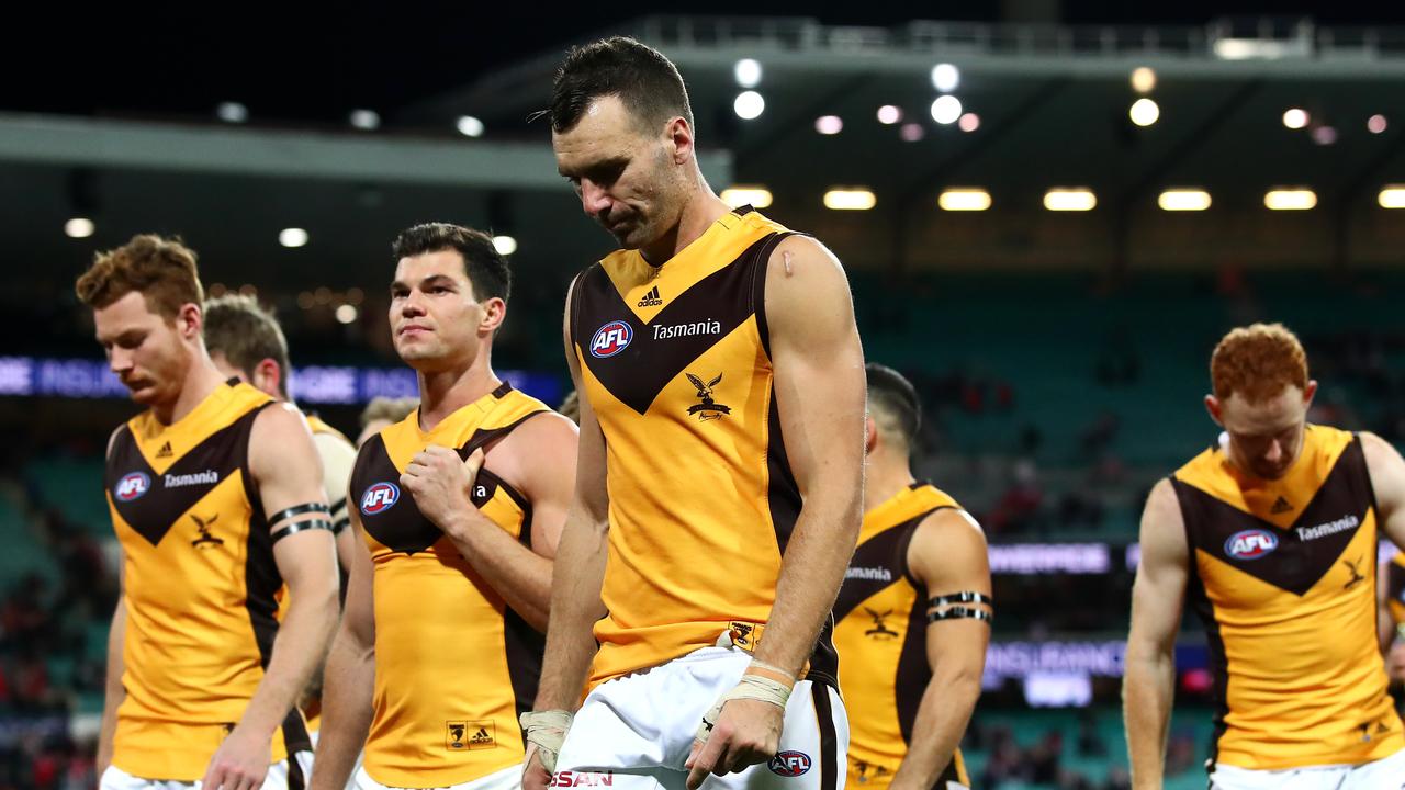 The Hawks are dropping out of finals contention. Picture: Getty Images