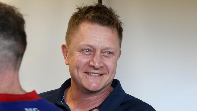 South Barwon coach Mark Neeld congratulates his players Picture: Mike Dugdale