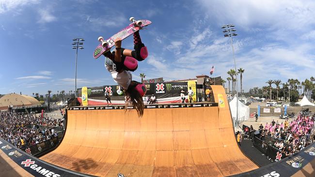 Arisa Trew won Gold at the X Games in Skateboard vert. Photo - X Games