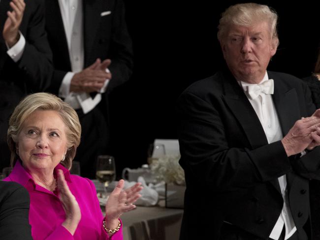 These days, the pair are more hostile. Pictured, a New York charity gala on October 20. Picture: Andrew Harnik/AP