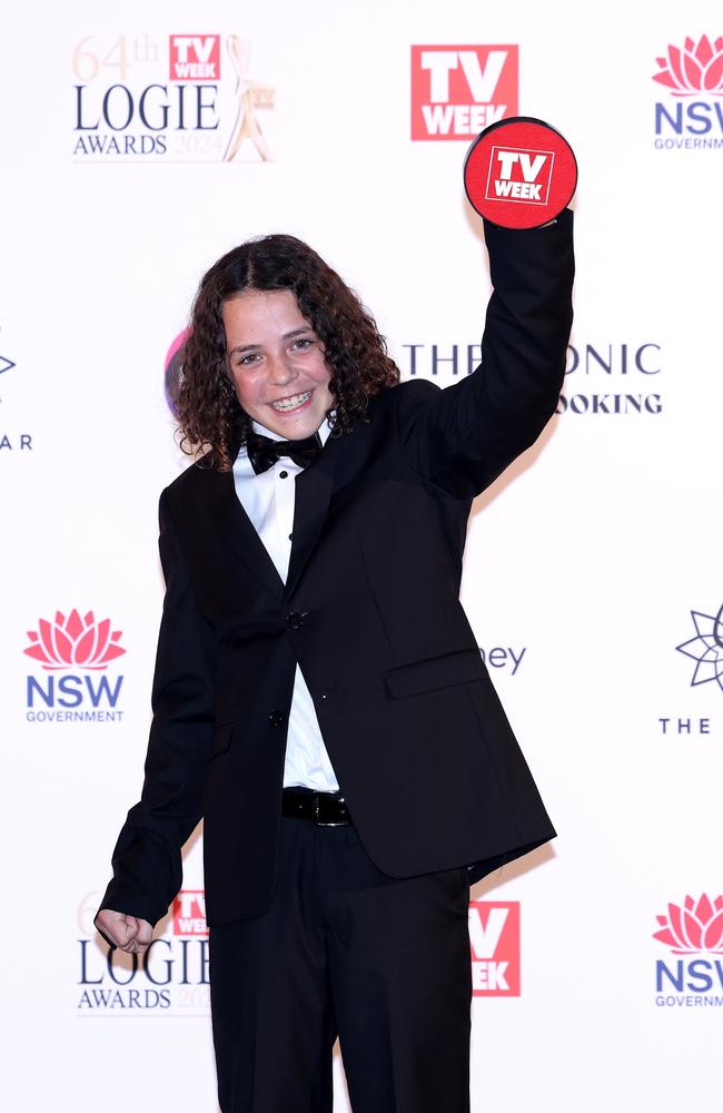 Felix Cameron won two Logies. Picture: Getty Images