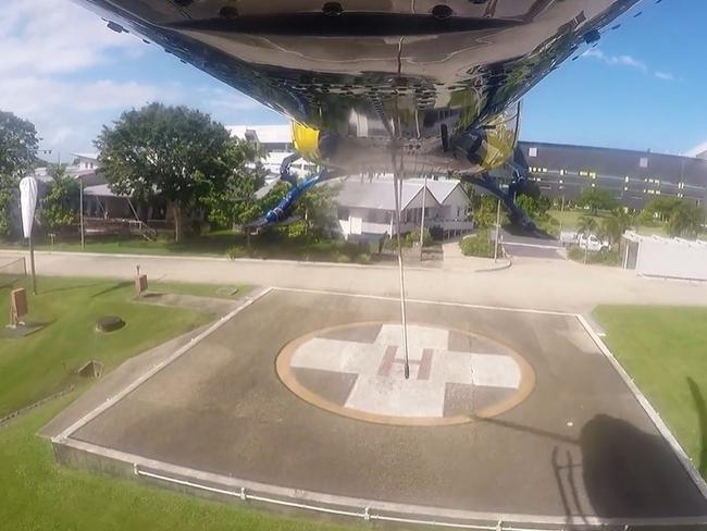 The RACQ CQ Rescue Service rely on the helipad at Mackay Base Hospital to fly in critically-injured patients. Picture: RACQ CQ Rescue Service