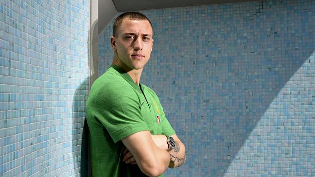 Socceroos left back Alex Gersbach in Sydney on Thursday. Picture: AAP 