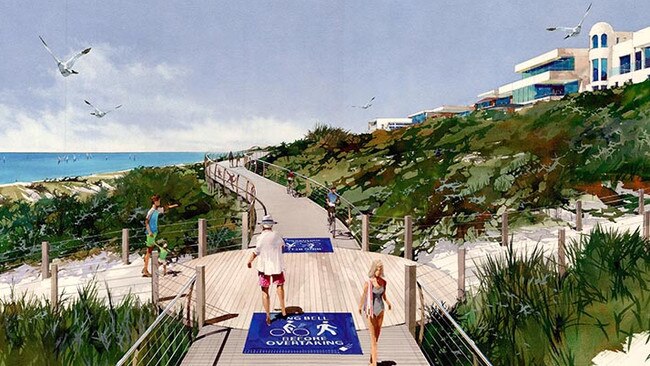 Designs for the Charles Sturt Council coast path at Hallam Tce, Tennyson, which was blocked last year. Picture: Supplied