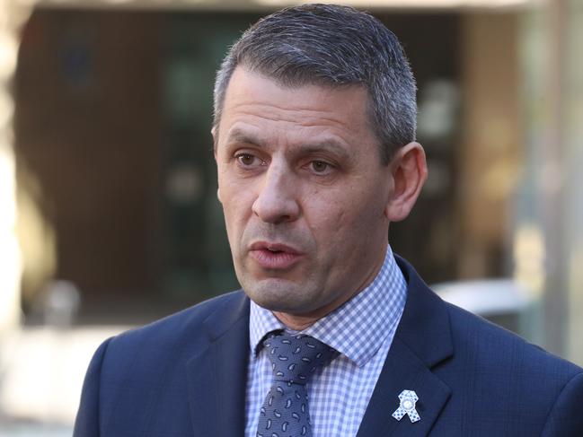 Victoria Police Association secretary Wayne Gatt says the Andrews government has under-resourced the force and broken election promises. Picture: David Crosling