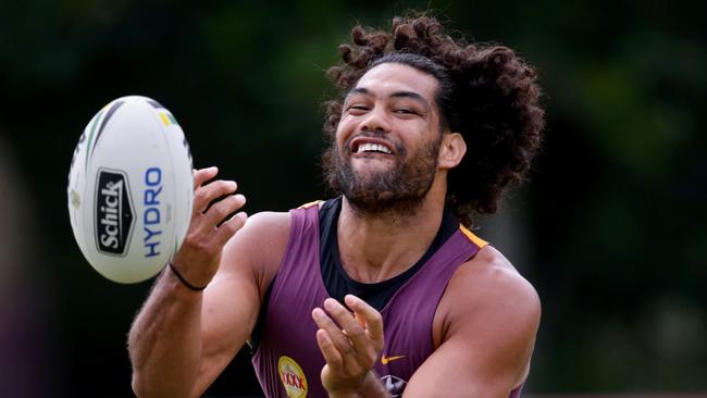 Adam Blair at Brisbane Broncos training. Pic Darren England.