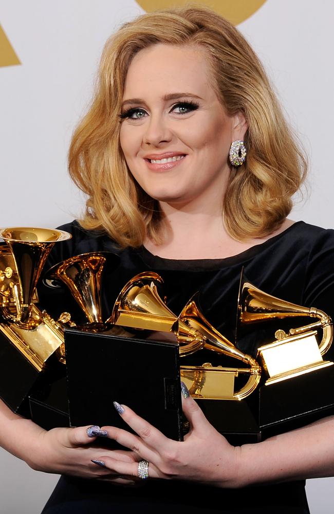 Adele walked away with a whopping six Grammys in 2012.