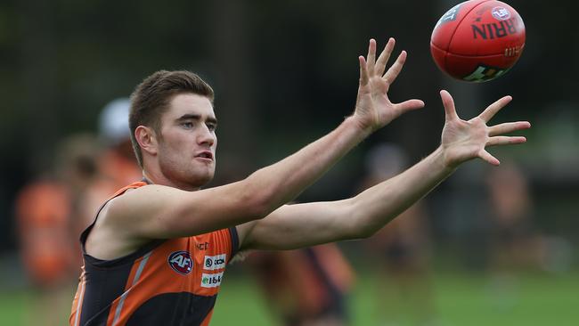 Kristian Jaksch training with GWS before being traded to Carlton.