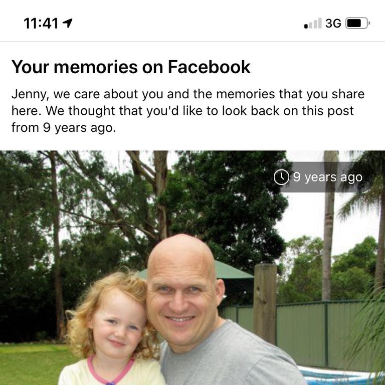 Ms Berton remembered her husband (pictured with their daughter Bethany, now 15) as strong, funny and a born leader. Picture: Supplied via NCA NewsWire