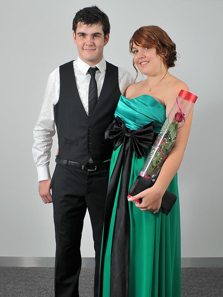 Jayde Waldin and Allanah Davison at the 2011 Casuarina Senior College formal at the Darwin Convention Centre. Picture: NT NEWS