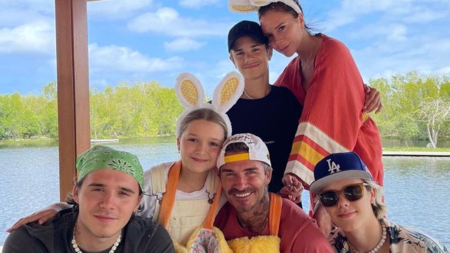 The Beckham family couldn't look prouder as they support Brooklyn