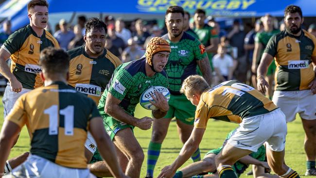 DETERMINED: Matt Gicquel in action for GPS. Picture: Brendan Hertel/QRU.