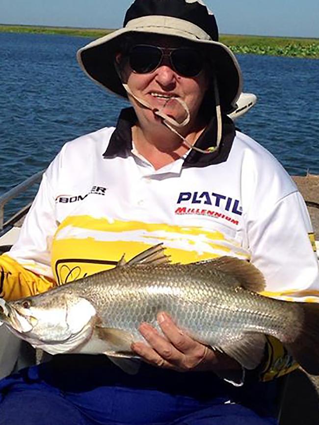 Merrilyn Robb enjoyed a lively barra session fishing with her son Trevor at Corroboree.