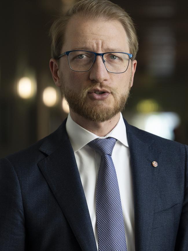 Senator James Paterson. Picture: Martin Ollman