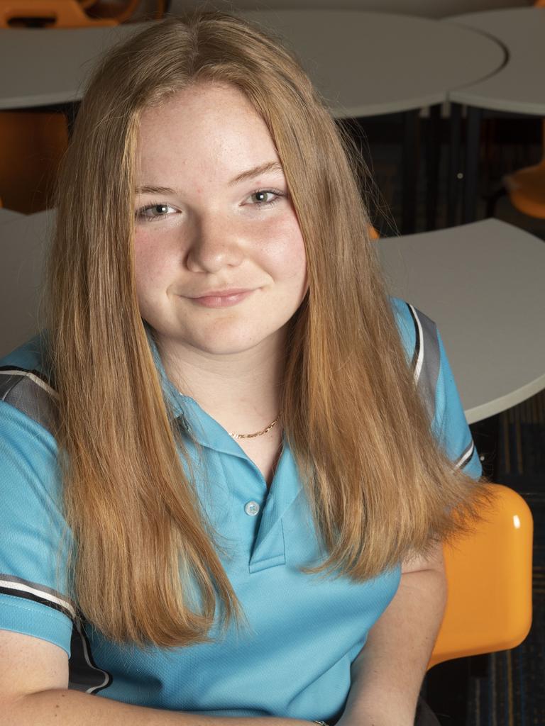 Highfields State Secondary College student Stephanie Rudd is the recipient of a Harding Miller Scholarship. Monday, July 25, 2022. Picture: Nev Madsen.