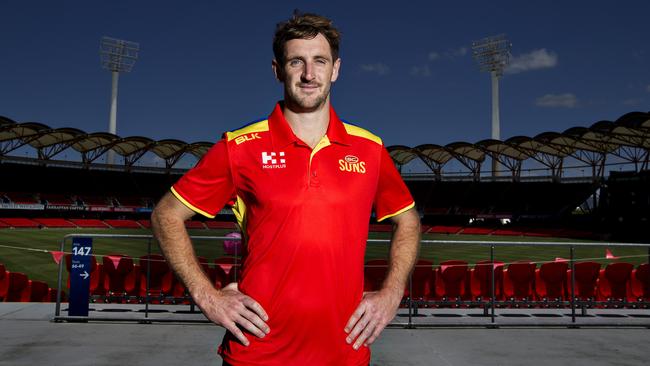 Michael Barlow unveiled as a Gold Coast Sun. Picture: Jerad Williams