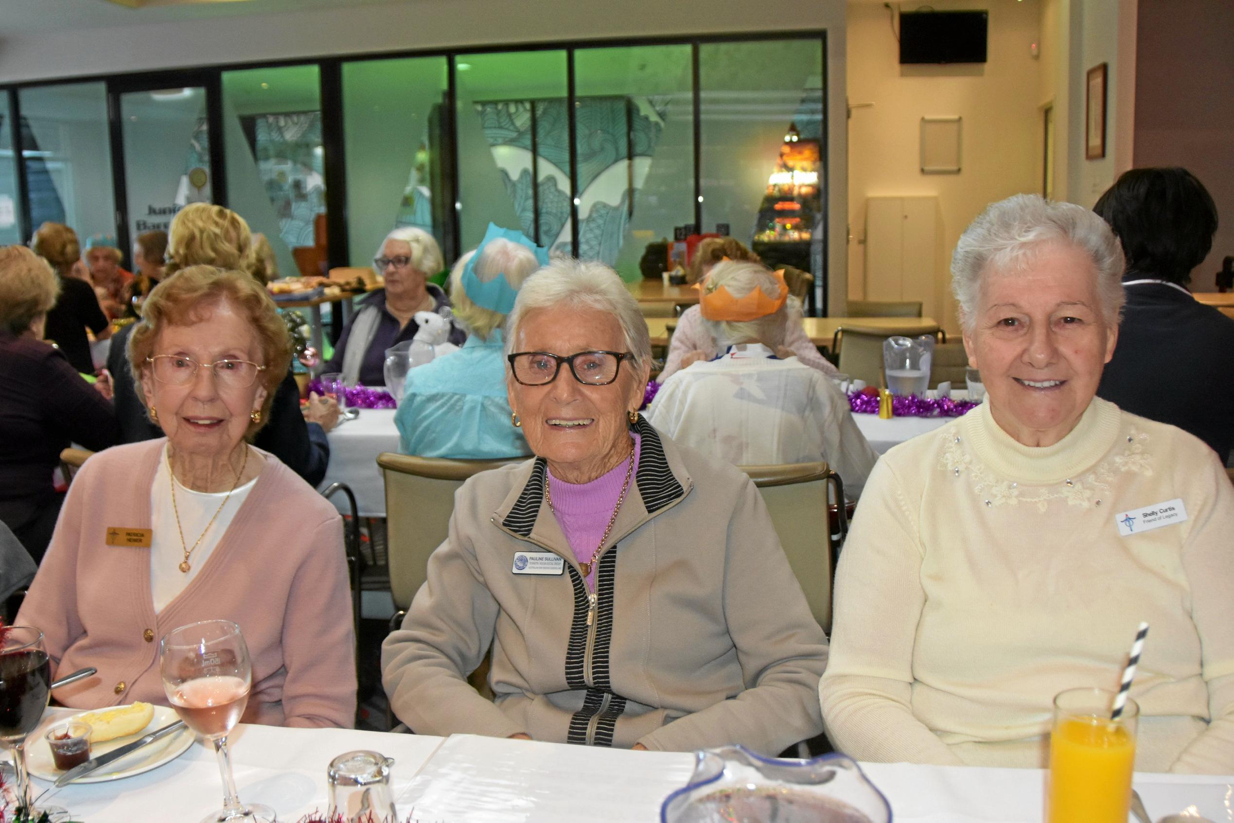 WAR WIDOWS: Patricia Hewer, Pauline Sullivan and Shelley Curtis. Picture: Caitlin Zerafa