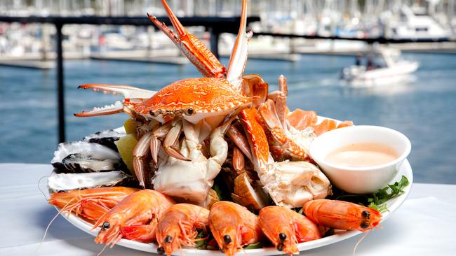 Wilsons Neptune Platter at Wilson’s Boathouse. Picture: AAP/Richard Walker