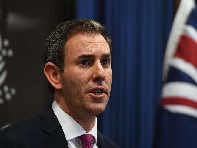 Shadow Treasurer Jim Chalmers is seen during a press conference in Brisbane, Tuesday, June 4, 2019. Mr Chalmers commented on the Reserve Bank's decision to lower the cash rate to 1.25% (AAP Image/Dan Peled) NO ARCHIVING