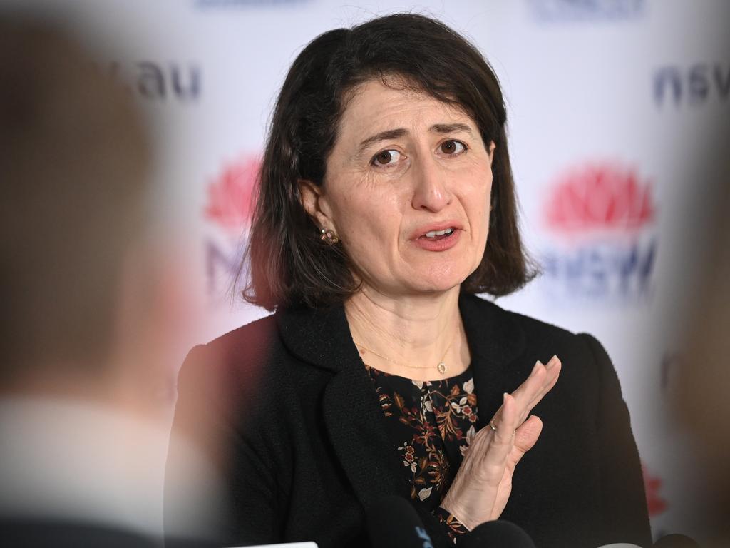 Premier Gladys Berejiklian confirmed NSW recorded 1164 new infections on Tuesday. Picture: NCA NewsWire/Jeremy Piper