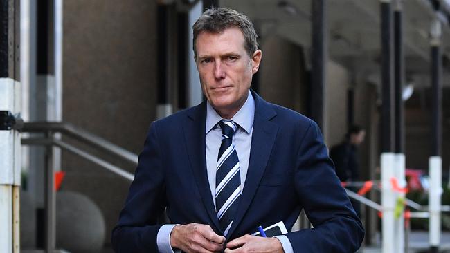 Former attorney-general Christian Porter seen outside the Supreme Court in Sydney. Picture: NCA NewsWire/Joel Carrett