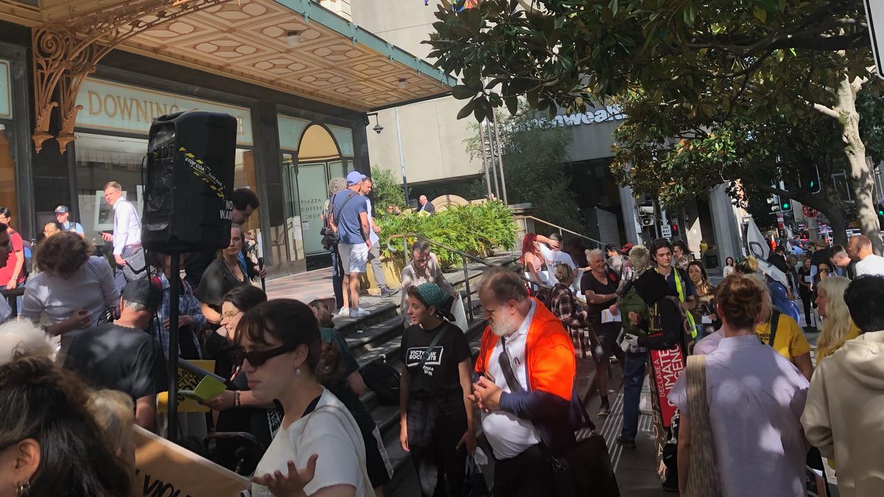 Protesters outside Downing Centre on March 15, 2023, in support of Coco and Glover. Picture: Alex Turner-Cohen/news.com.au