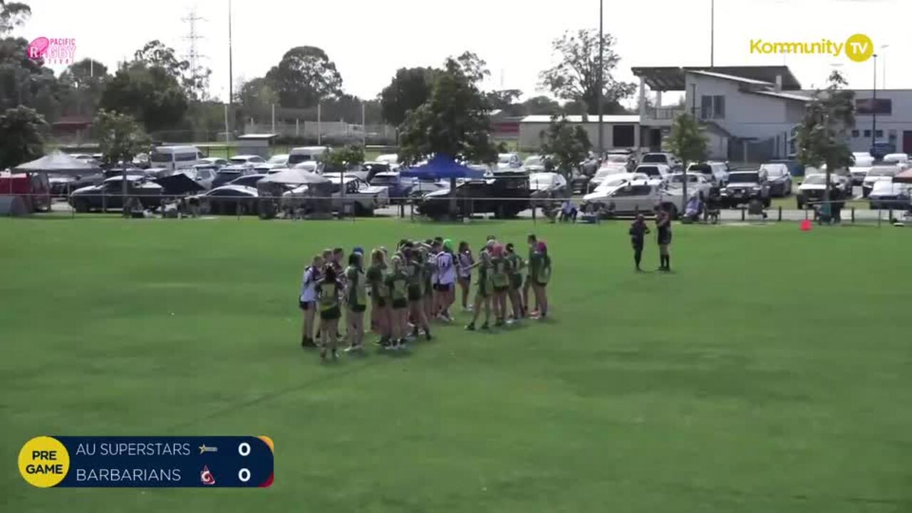 Replay: AU Superstars v Queensland Barbarians (U14 girls) - 2024 Pacific Youth Rugby Festival Day 2