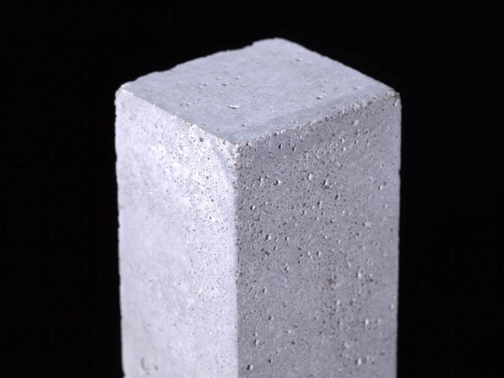 A brick created with stored carbon dioxide. Picture: MCi Carbon