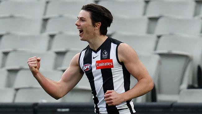 Oliver Henry played his best game for the Magpies.