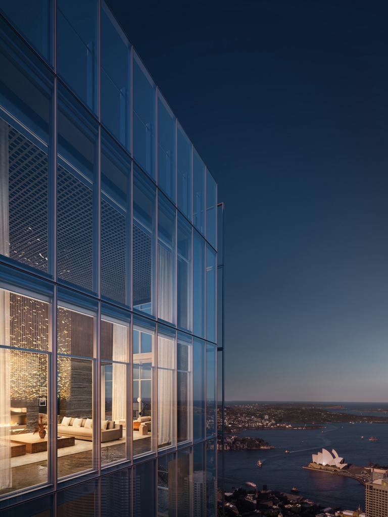 Lendlease’s One Sydney Harbour project in Barangaroo South - the penthouse has sold for an Australian record $140m - NSW real estate