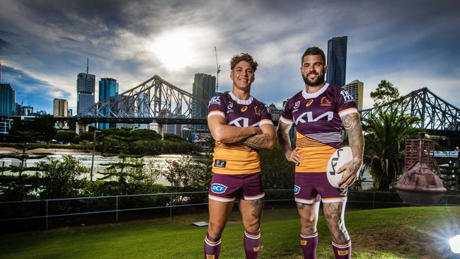 Broncos skipper Adam Reynolds (right) believes star recruit Reece Walsh is ready for State of Origin.