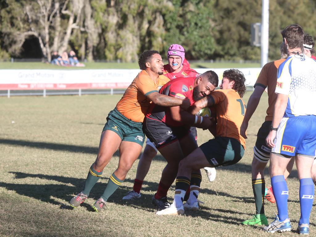 GCDRU grand final rematch, round 9. Surfers Paradise Dolphins v Griffith Uni Colleges Knights. June 8 2024, picture: Richard Gosling