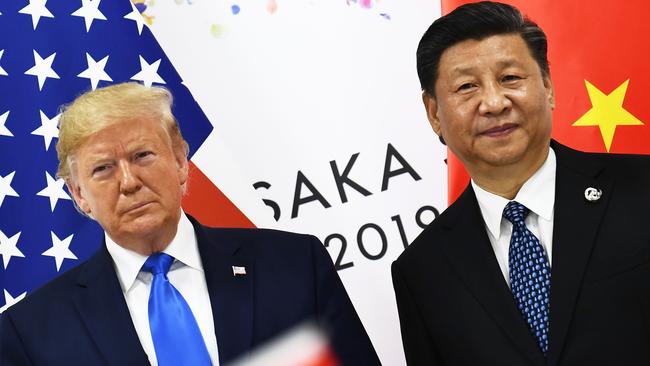 Chinese President Xi Jinping (R) and US President Donald Trump. Picture: AFP