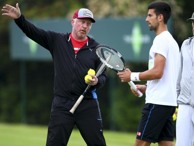 Boris Becker was once the man behind Novak Djokovic’s success. Picture: Getty Images