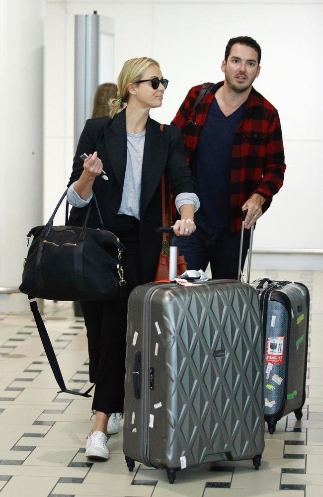 The couple arrived back into the country from their holiday on Monday. Picture: Backgrid