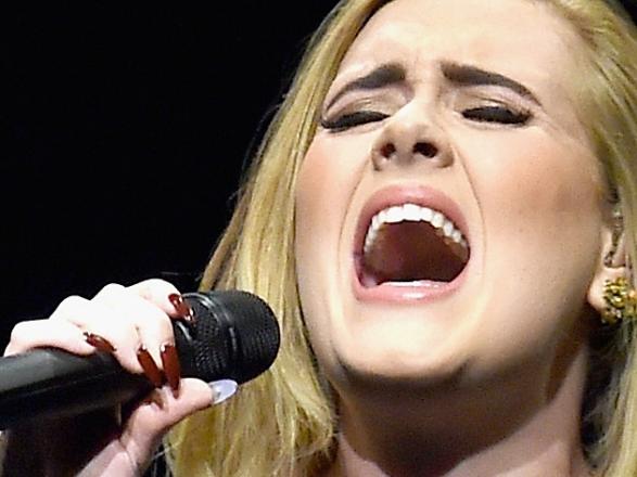 LOS ANGELES, CA - AUGUST 05: Singer Adele performs on stage during her North American tour at Staples Center on August 5, 2016 in Los Angeles, California. (Photo by Kevin Winter/Getty Images for BT PR)