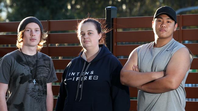 Pictured at Inspire Church in Hoxton Park is Mitchell Wilkinson 18 , Jayde Richards 22 and Tony Vorachit 19 all of whom are studying part time but are all job seekers. Picture: Richard Dobson