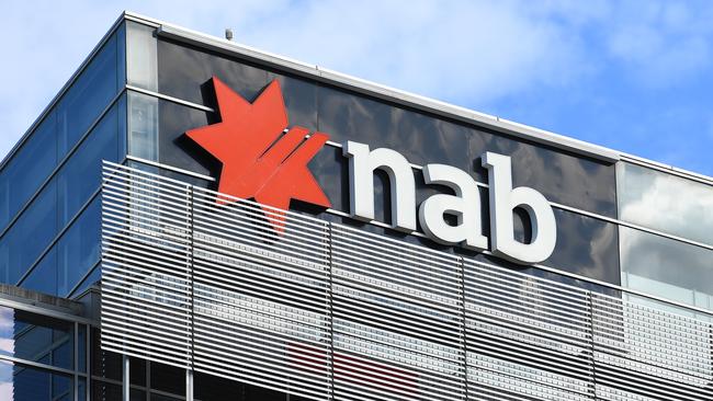 NAB shares fell in the early session as they resumed trading on the ASX on Tuesday. Picture: AAP