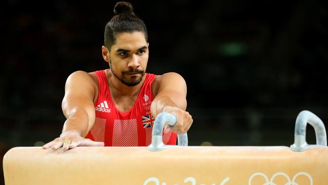 Louis Smith shows his dejection after falling from the pommel horse in Rio.