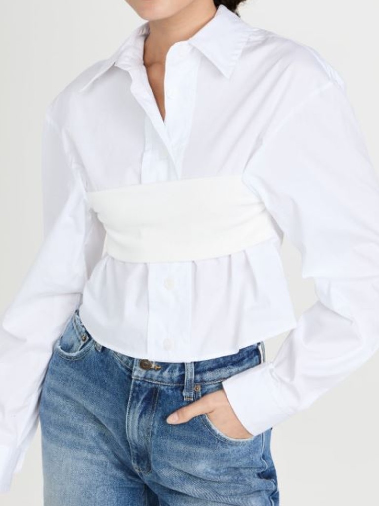 Christopher Esber Bandeau Crop Shirt. Picture: Shopbop.