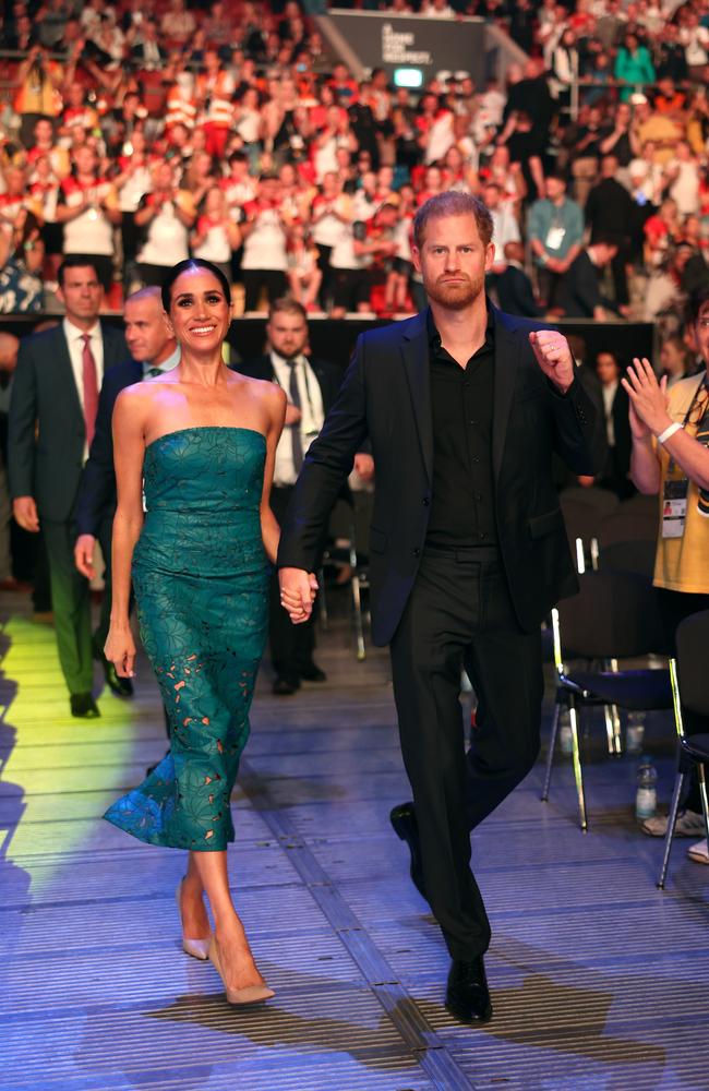 Meghan and Harry walked out the cheering crowd, hand-in-hand. Picture: Chris Jackson/Getty Images