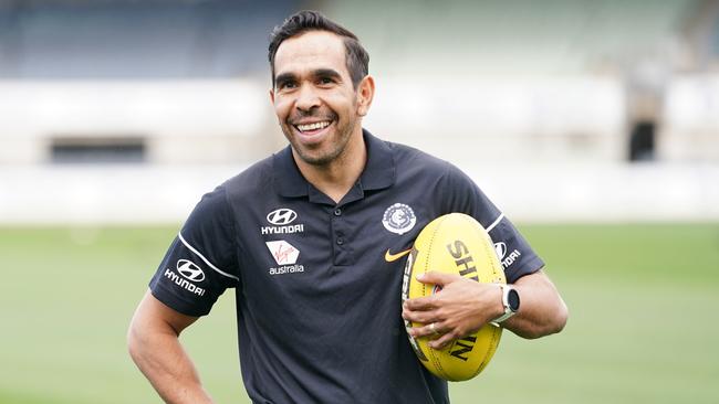 Eddie Betts following his first press conference after returning to the Blues. Picture: Michael Dodge/AAP