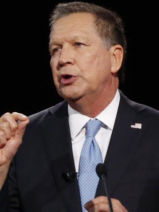 He’s toxic ... Republican presidential candidate, Ohio Governor John Kasich says Donald Trump is creating a toxic environment. Picture: AP