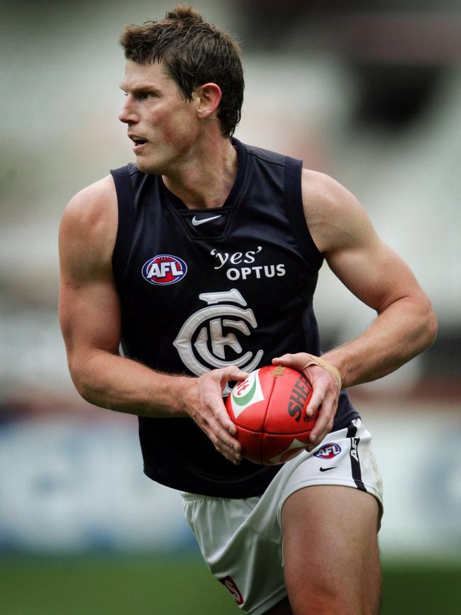 Pembroke old scholar Barnaby French during his Carlton days.