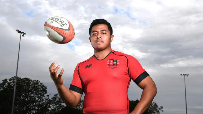 Gregory Terrace prop Ezekiel Amituanai. Picture: AAP/John Gass