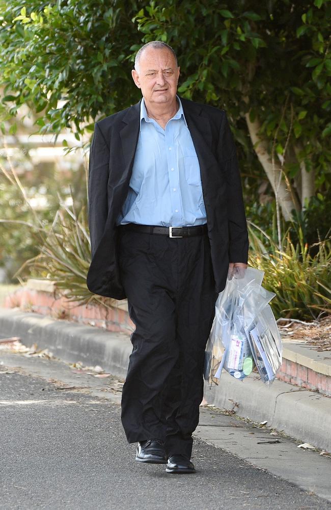 Milton Orkopoulos leaving Long Bay prison in December. Picture: Bianca De Marchi